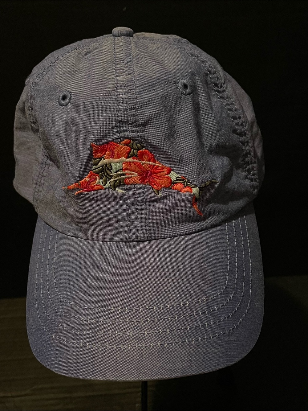 Tommy Bahama Blue Strapback Adjustable Hat w/ Embroidered Marlin Design, Recipe